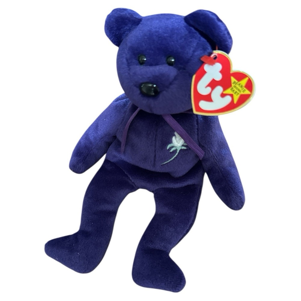 Ty Beanie Baby Princess the‎ Diana Bear Toy 1997 PE pellets Vintage Collectible